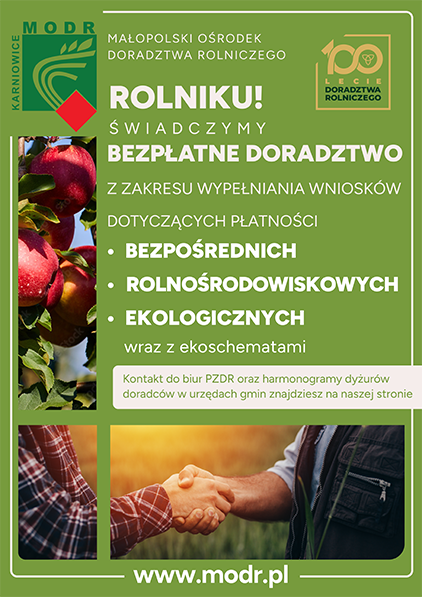 Bezpłatna pomoc dla rolników świadczona przez MODR.